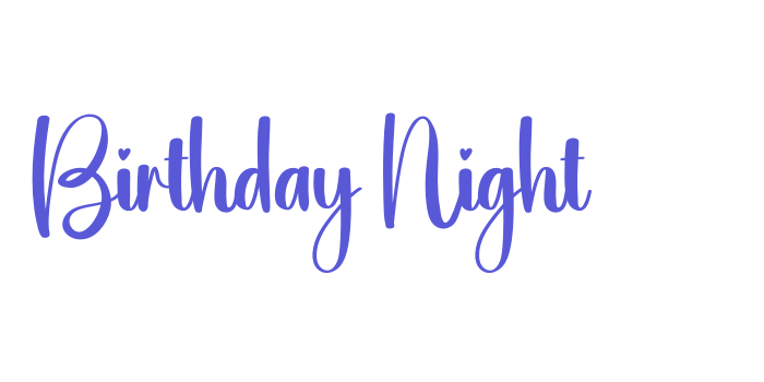 Birthday Night Font