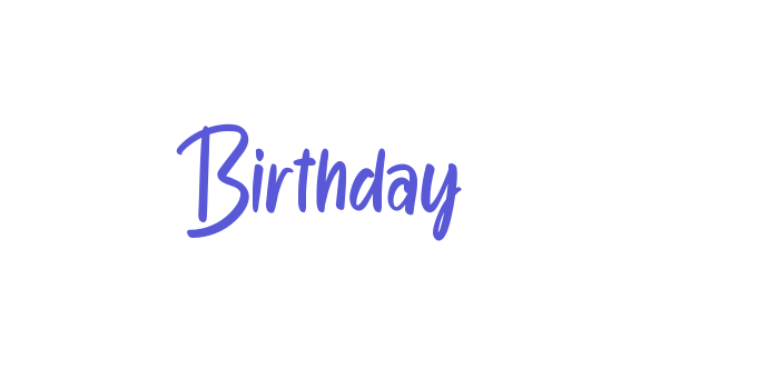 Birthday Font Download