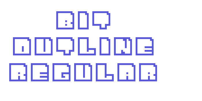 Bit Outline Regular Font