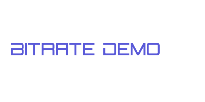 Bitrate Demo Font Download