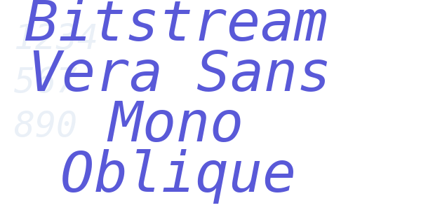 Bitstream Vera Sans Mono Oblique font free