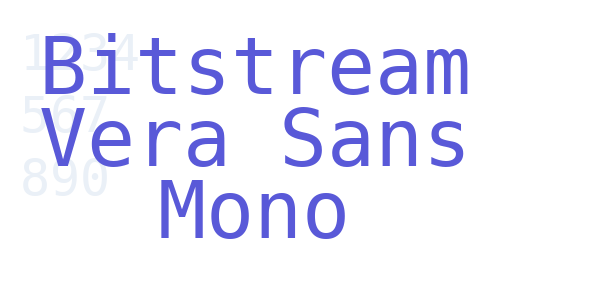 Bitstream Vera Sans Mono font free