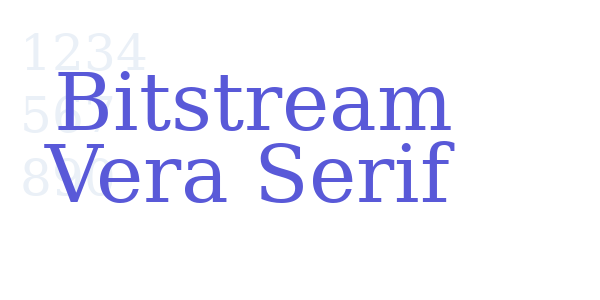 Bitstream Vera Serif font free