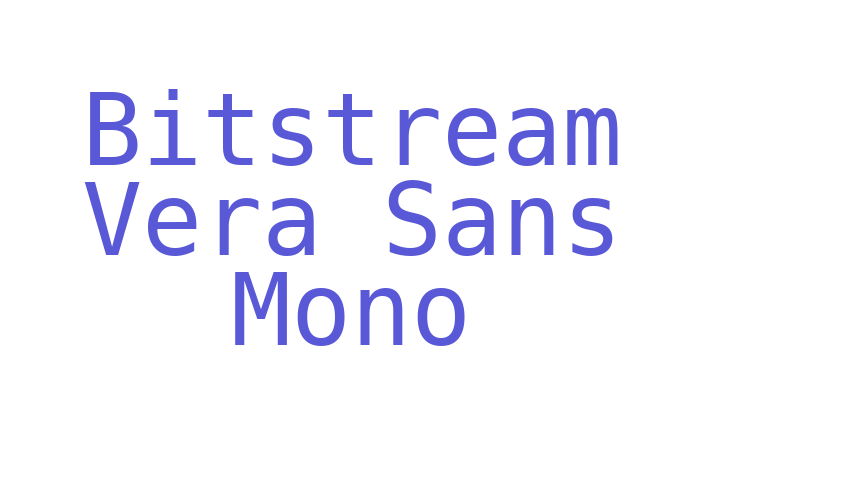 Bitstream Vera Sans Mono Font Download