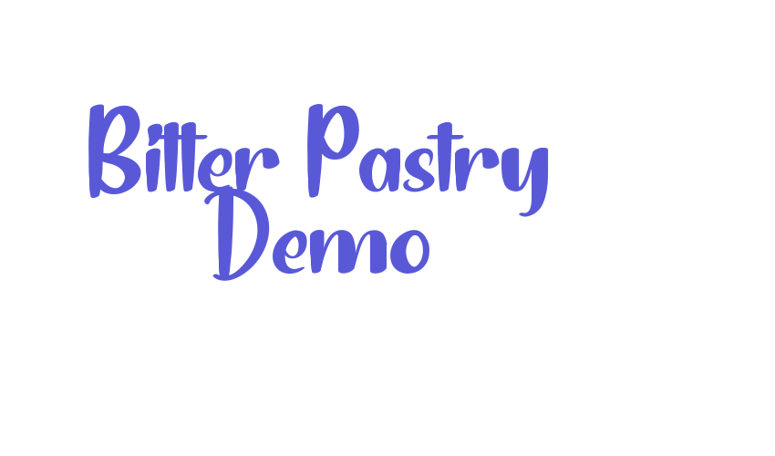 Bitter Pastry Demo Font