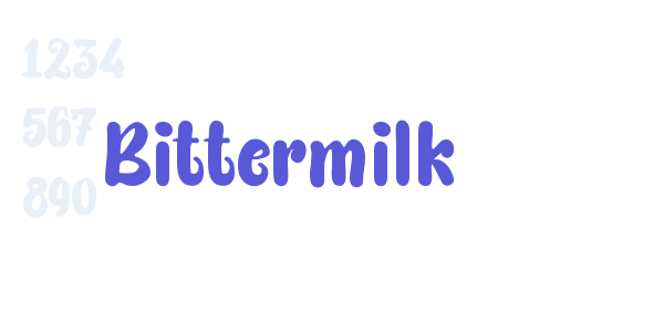 Bittermilk font free