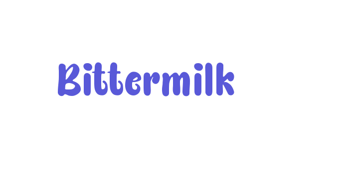 Bittermilk Font Download