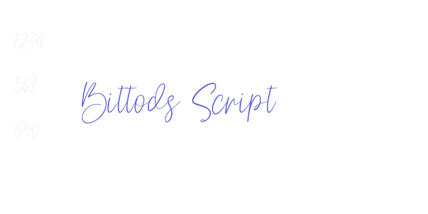 Bittods Script font free