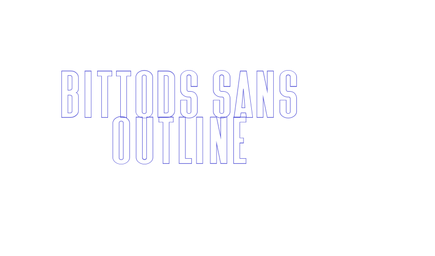 Bittods Sans Outline Font