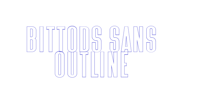 Bittods Sans Outline Font Download