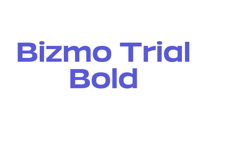 Bizmo Trial Bold Font Download