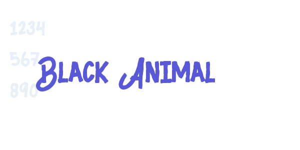 Black Animal font free