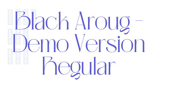 Black Aroug – Demo Version Regular font free