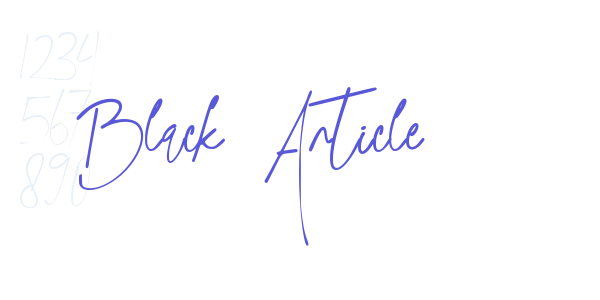 Black Article font free