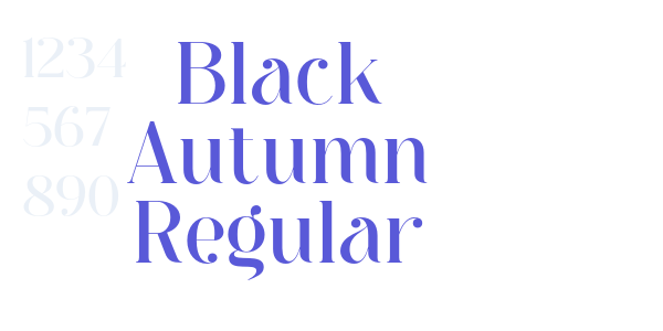 Black Autumn Regular font free