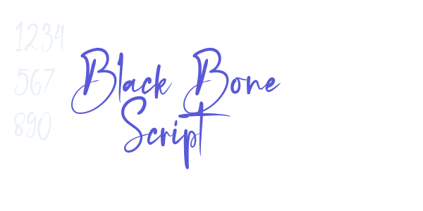 Black Bone Script font free