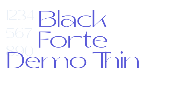 Black Forte Demo Thin font