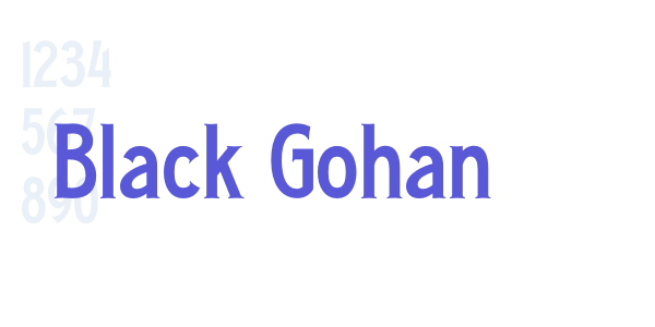 Black Gohan font free