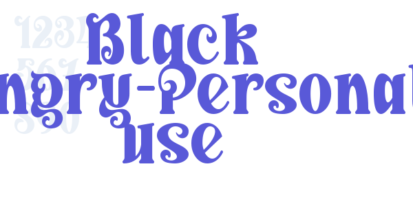 Black Hungry-Personal use font free