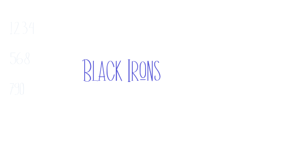 Black Irons font free