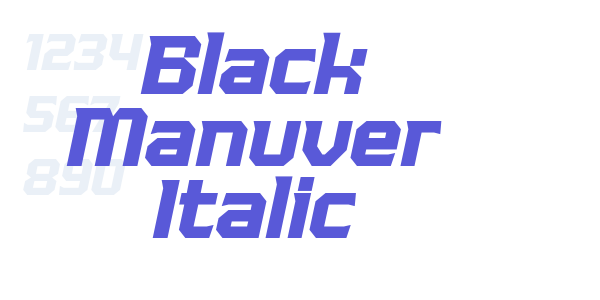 Black Manuver Italic font free