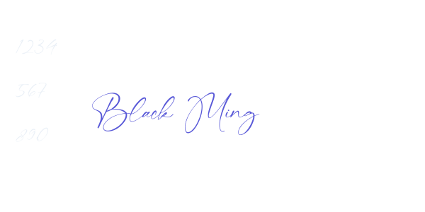 Black Ming font