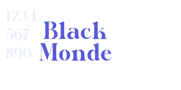 Black Monde font free