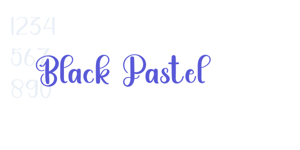 Black Pastel font free