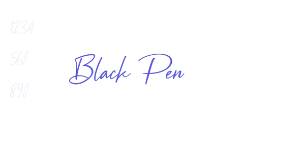 Black Pen font free