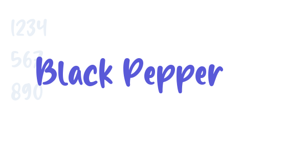 Black Pepper font free