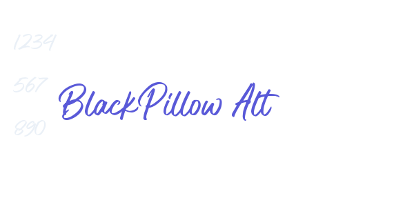 Black Pillow Alt font