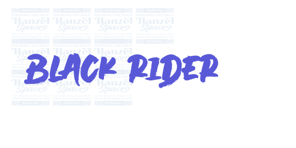 Black Rider font free