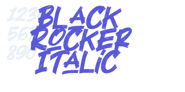 Black Rocker Italic font