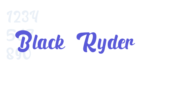 Black Ryder font