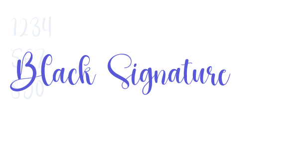 Black Signature font free