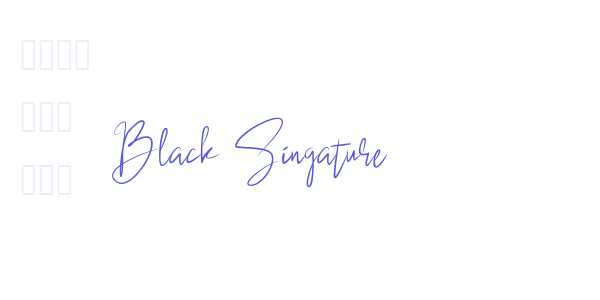 Black Singature font free