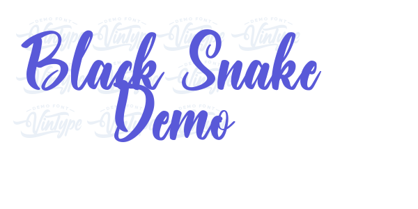 Black Snake Demo font