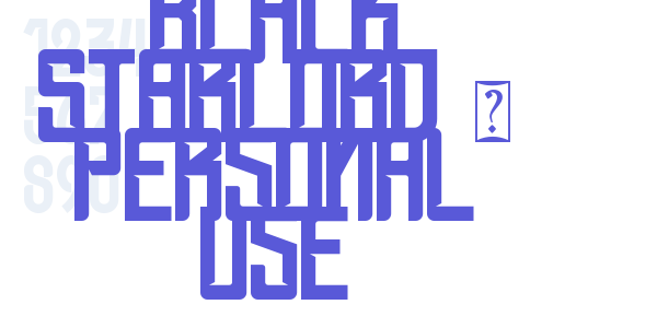 Black Starlord – Personal use font free