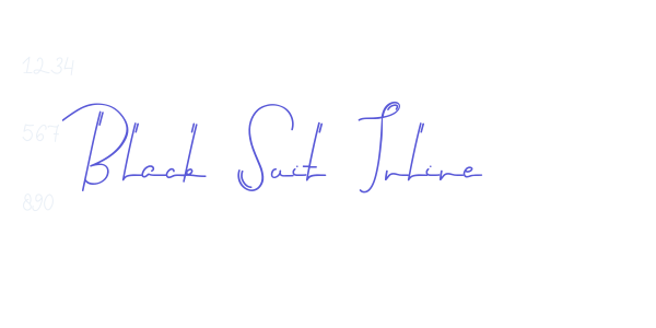 Black Suit Inline font