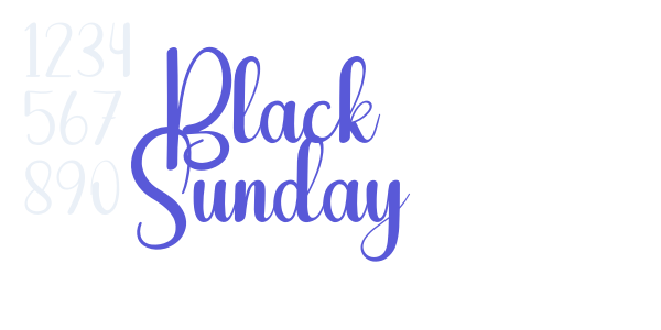 Black Sunday font