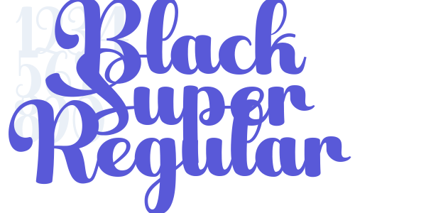 Black Super Regular font