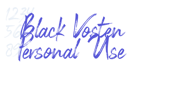 Black Vosten Personal Use font free