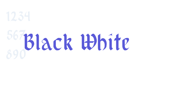 Black White font