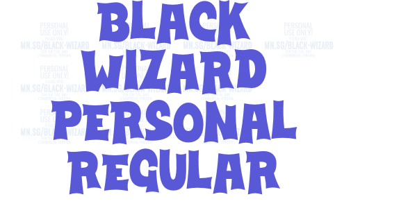 Black Wizard PERSONAL Regular font free