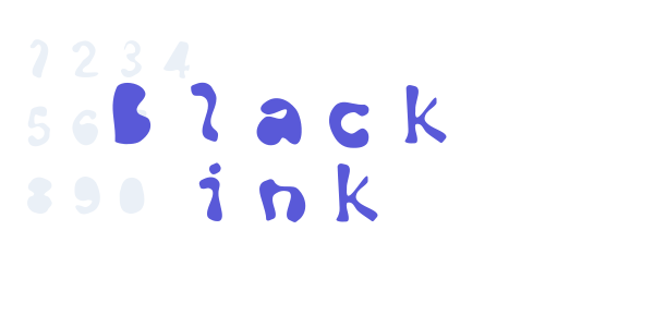 Black ink font free