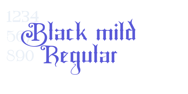 Black mild Regular font