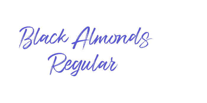 Black Almonds Regular Font