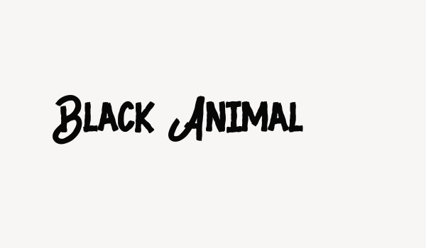 Black Animal Font