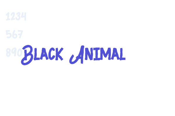 Black Animal Font Download