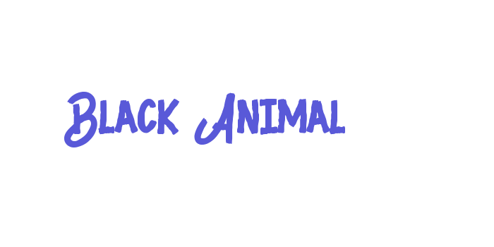 Black Animal Font Download